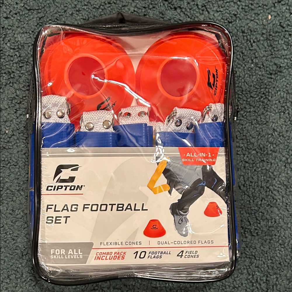 NWT- Flag Football Set with Red and Blue Flags